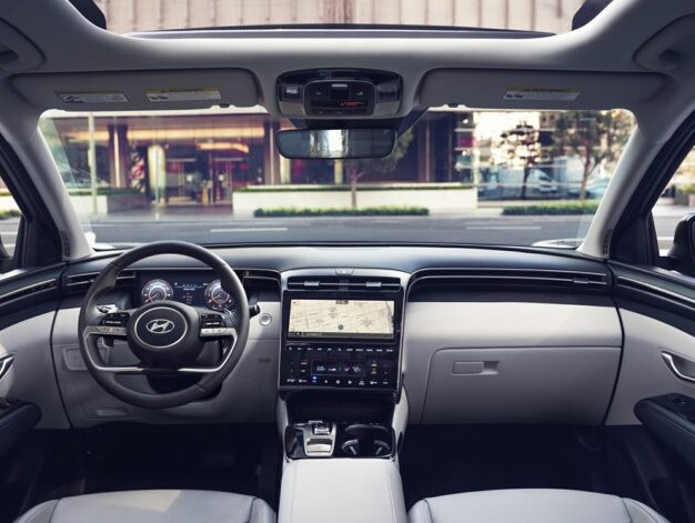 Hyundai Tucson Hybrid dashboard view