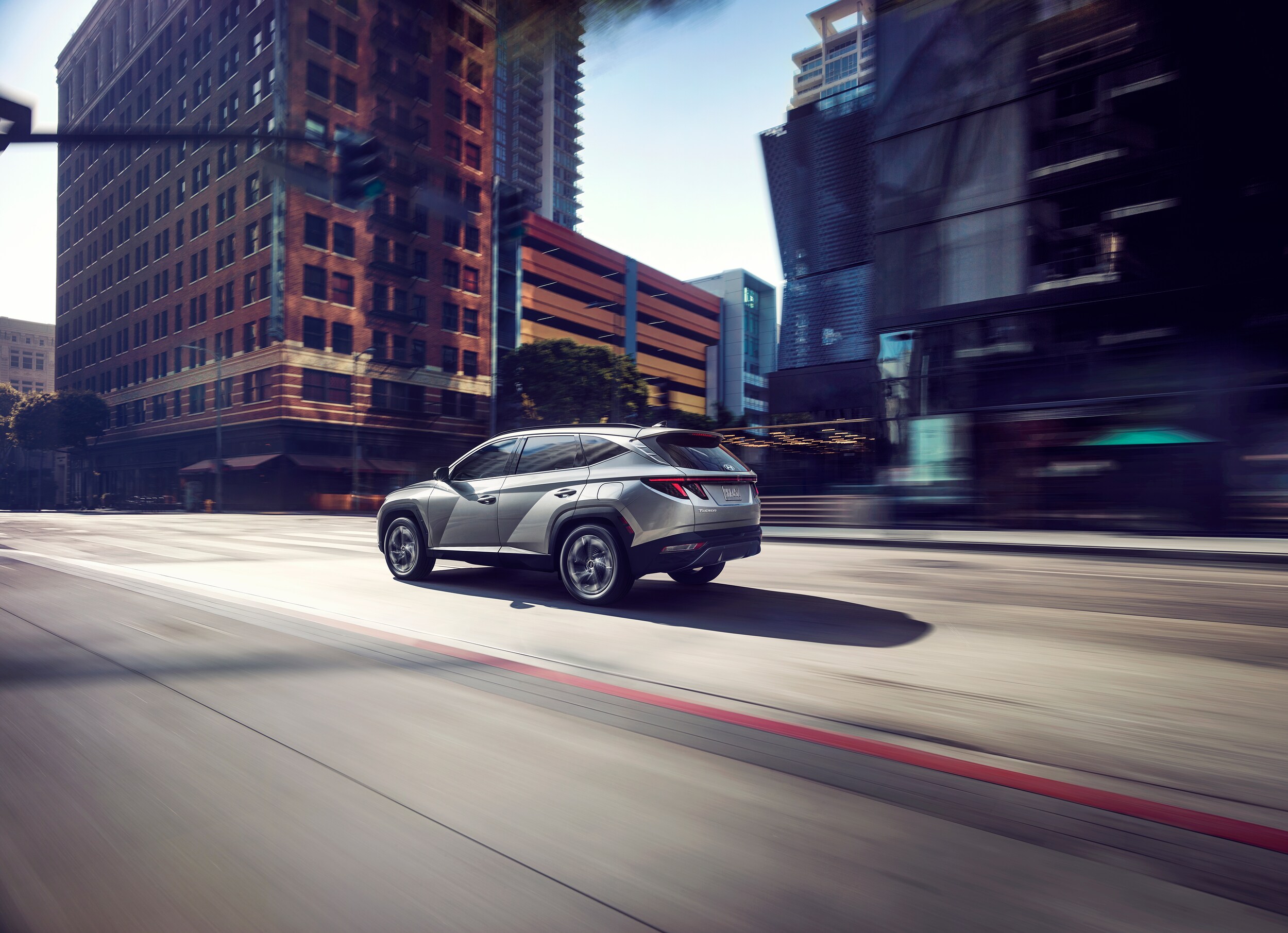 Hyundai Tucson on the road