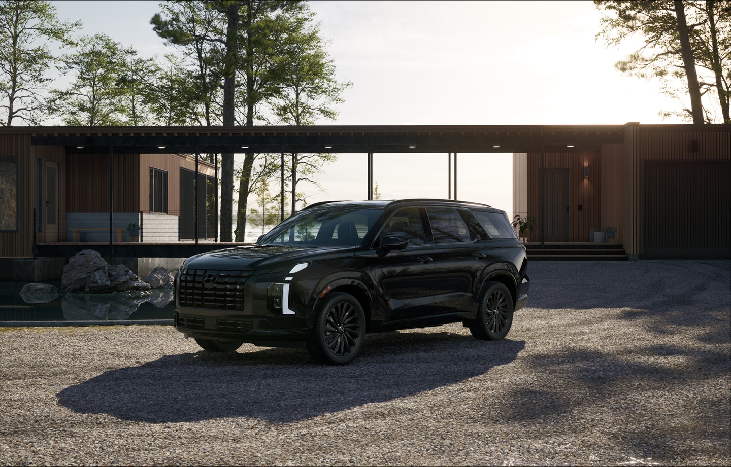 Hyundai Palisade parked at home