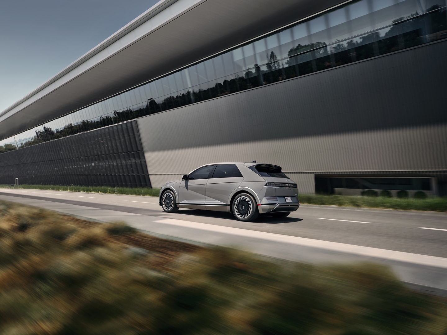 Hyundai IONIQ 5 driving on the road