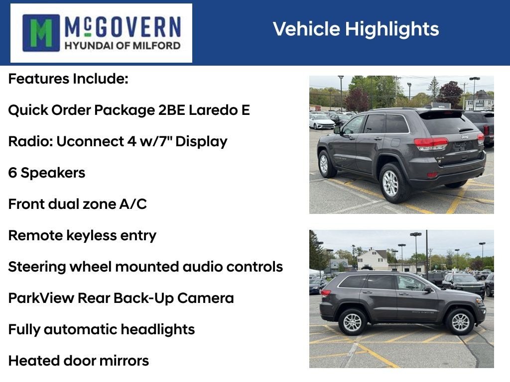 Certified 2019 Jeep Grand Cherokee Laredo E SUV