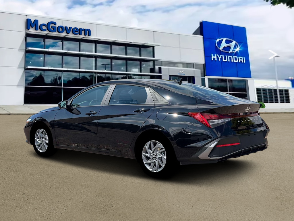 New 2026 Hyundai Elantra Hybrid Blue Sedan