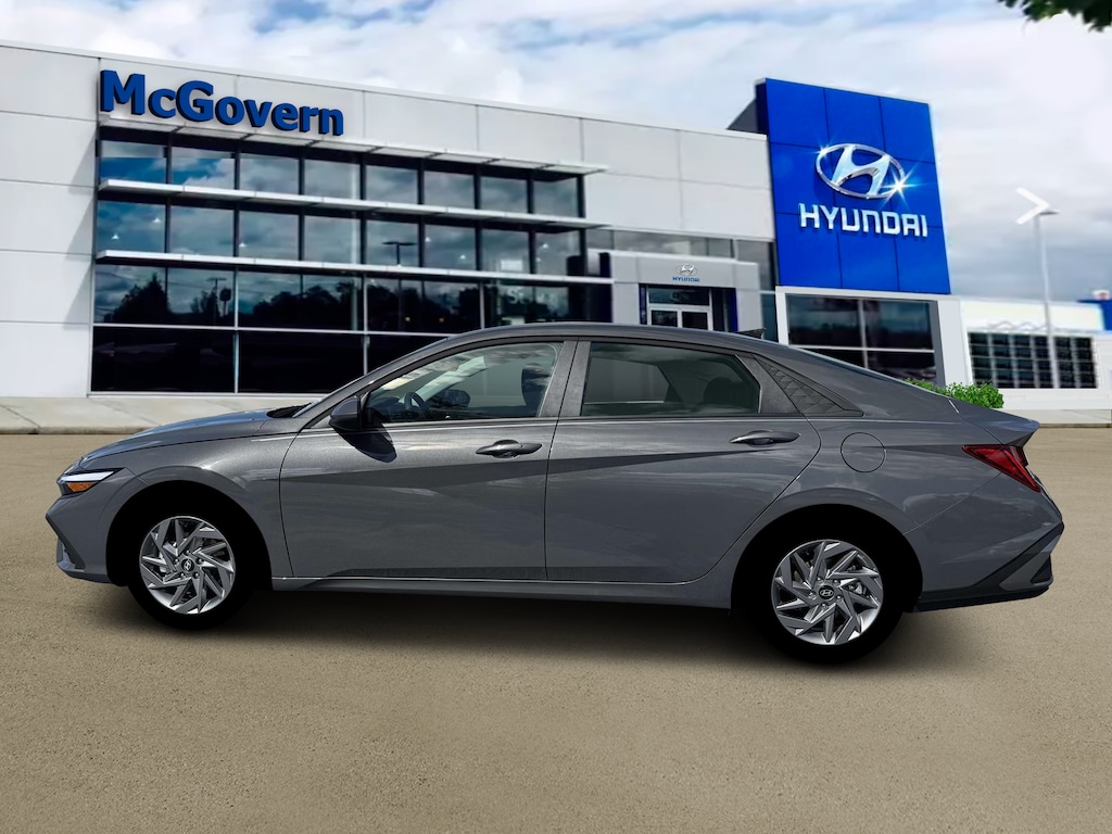 New 2026 Hyundai Elantra Hybrid Blue Sedan