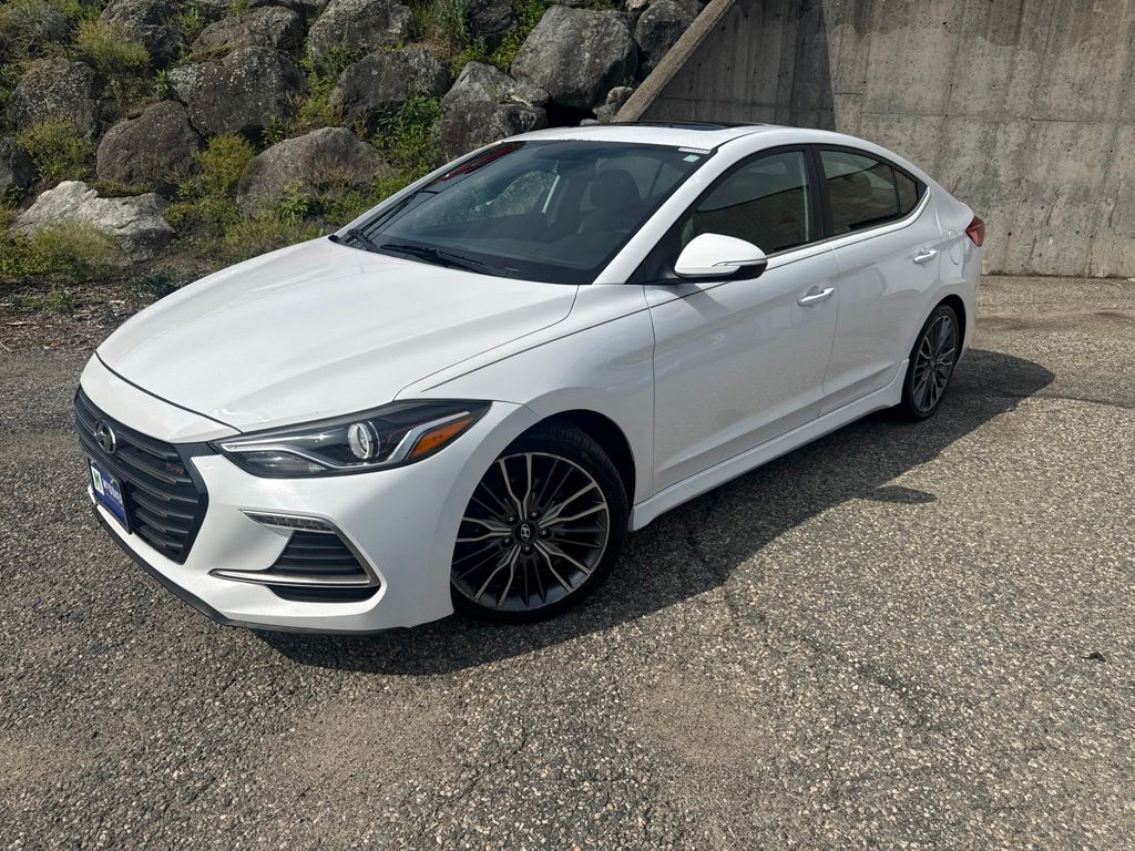 Used 2017 Hyundai Elantra Sport with VIN KMHD04LB9HU351110 for sale in Arlington, MA