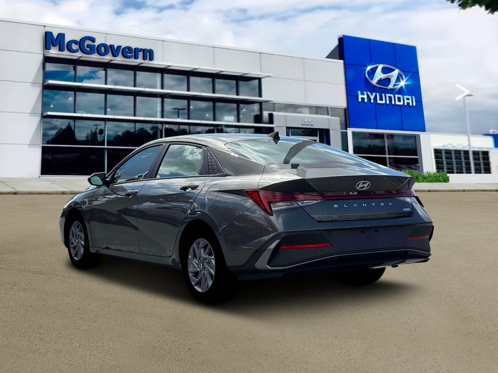 New 2026 Hyundai Elantra Hybrid Blue Sedan