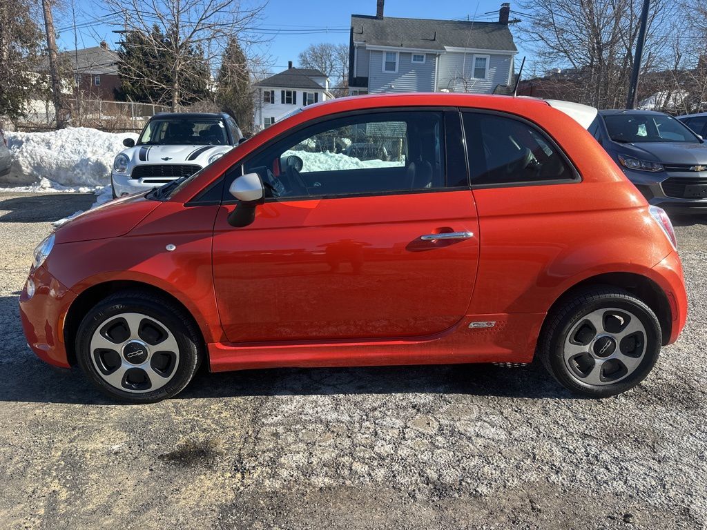 Used 2017 FIAT 500e Battery Electric with VIN 3C3CFFGE0HT579915 for sale in Arlington, MA