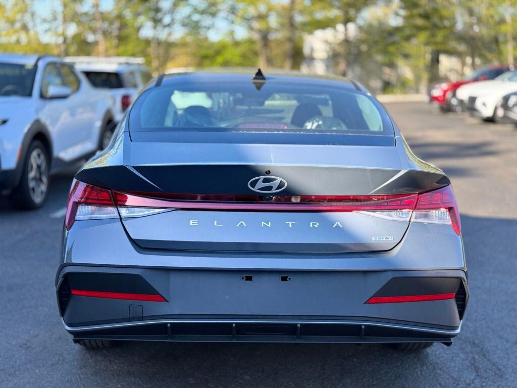 New 2026 Hyundai Elantra Hybrid Blue Sedan