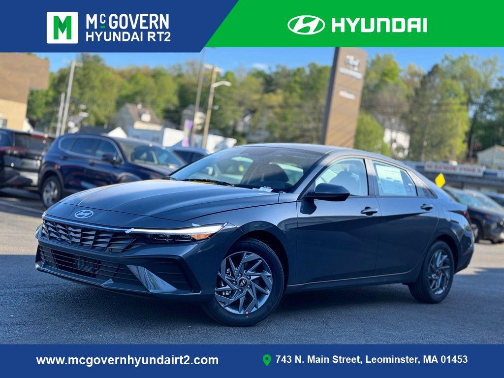 New 2026 Hyundai Elantra Hybrid Blue Sedan