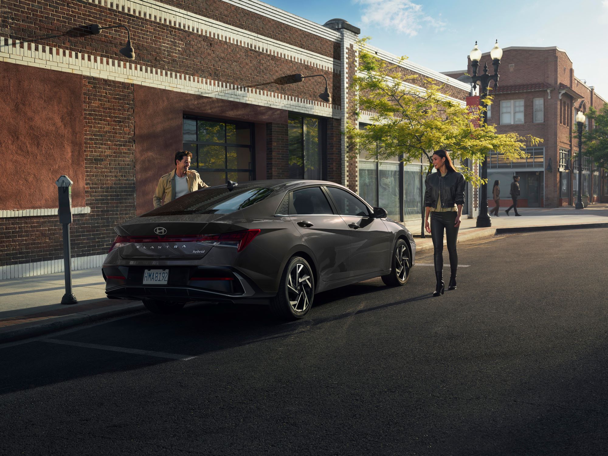 Hyundai Elantra Hybrid parked on the street