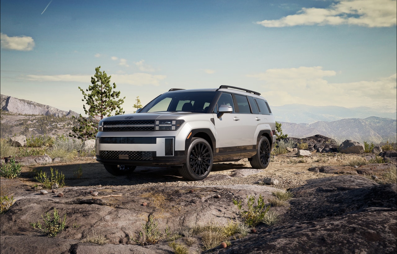  2026 Hyundai Santa Fe on rocky ridge