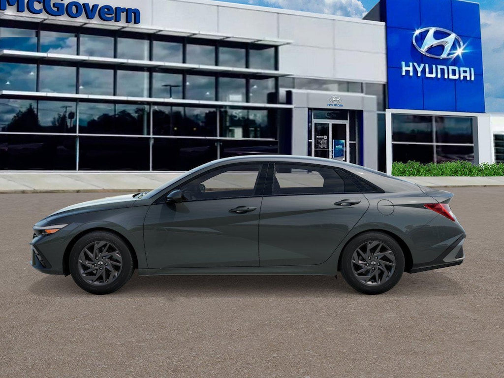 New 2026 Hyundai Elantra Hybrid Blue Sedan