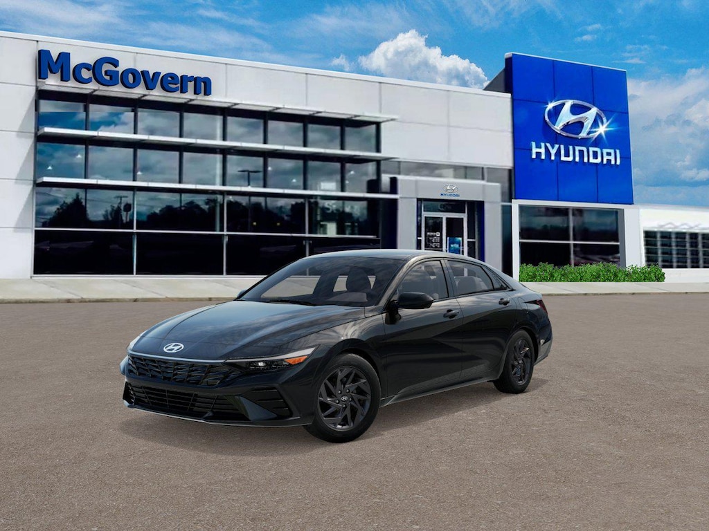 New 2026 Hyundai Elantra Hybrid Blue Sedan