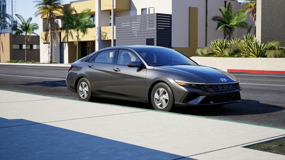  2026 Hyundai Elantra parked in town