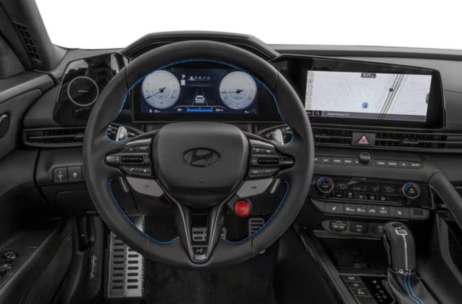 Hyundai Elantra N dashboard view