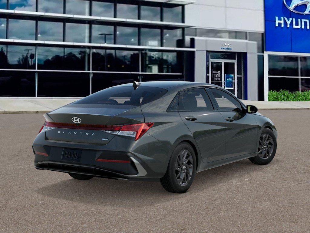 New 2026 Hyundai Elantra Hybrid Blue Sedan