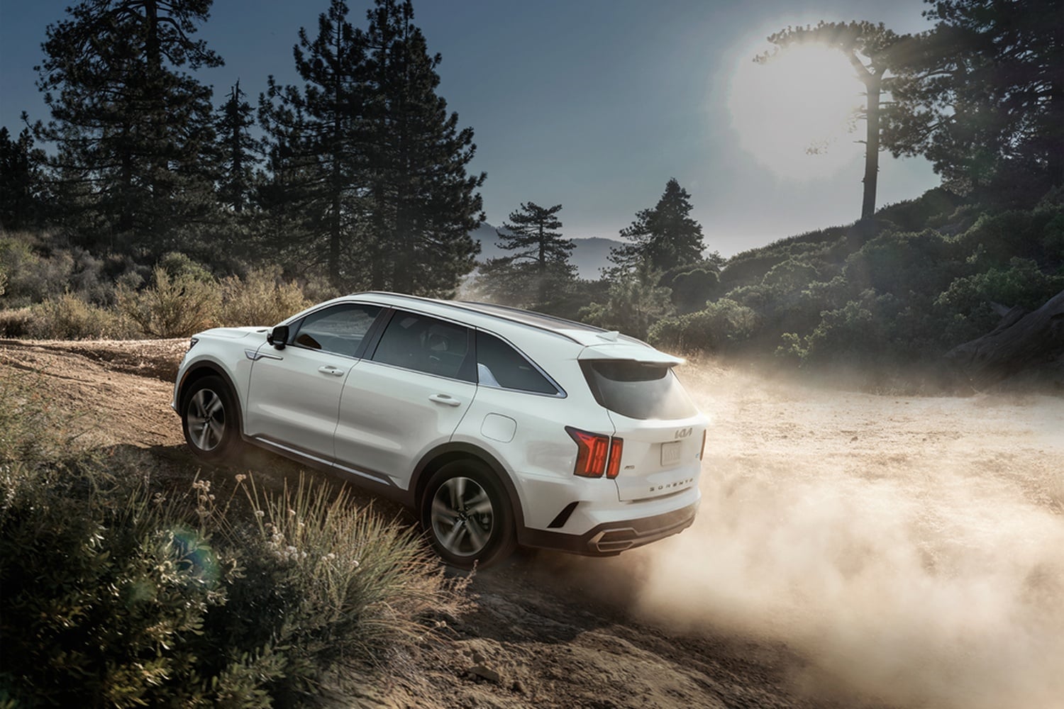 2026 Kia Sorento Plug-In Hybrid driving on dirt road