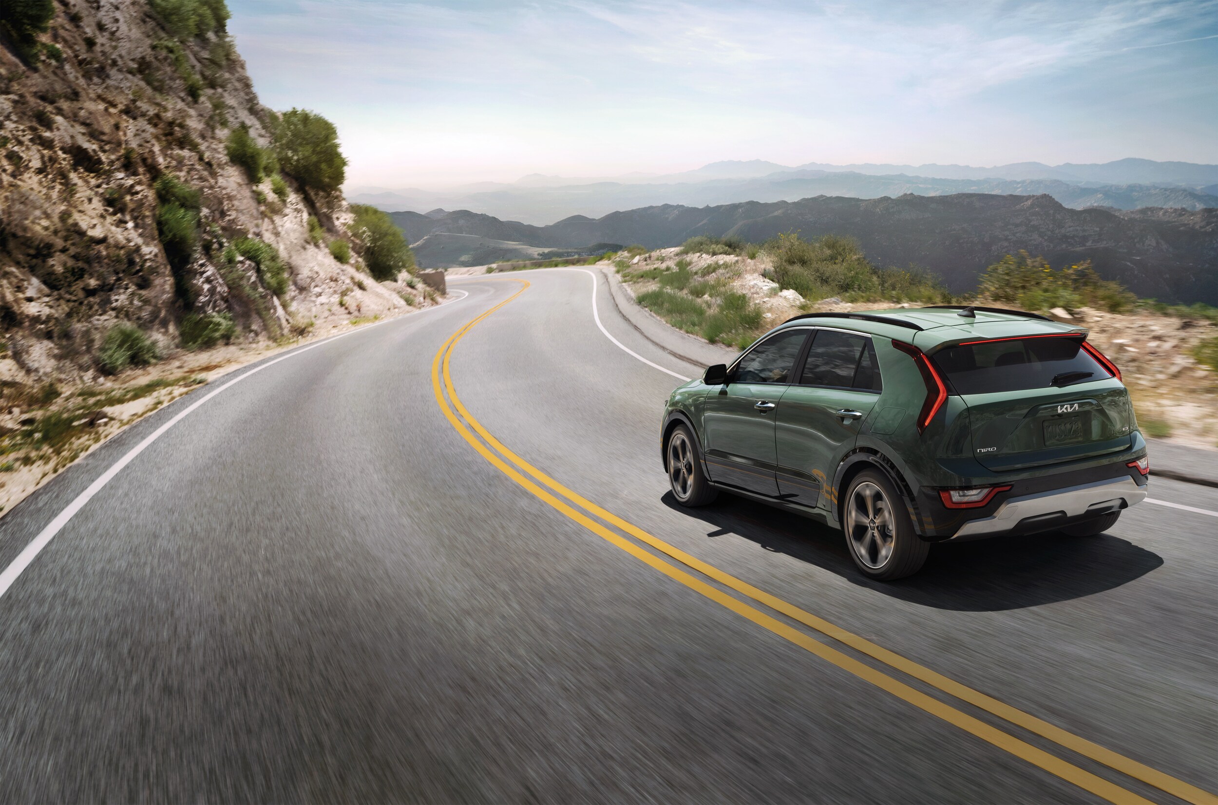 Kia Niro EV on mountain road