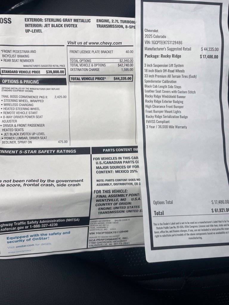 Certified 2025 Chevrolet Colorado Trail Boss Truck