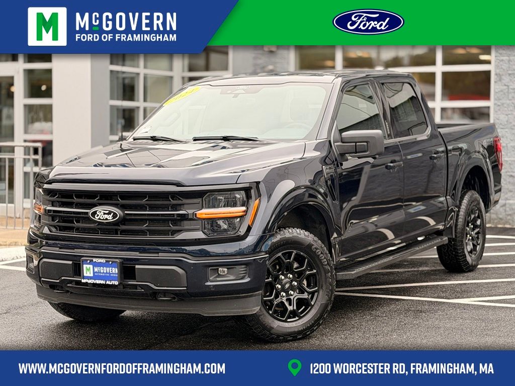 Blue 2024 Ford F-150 Pickup Truck Four-Wheel Drive Automatic