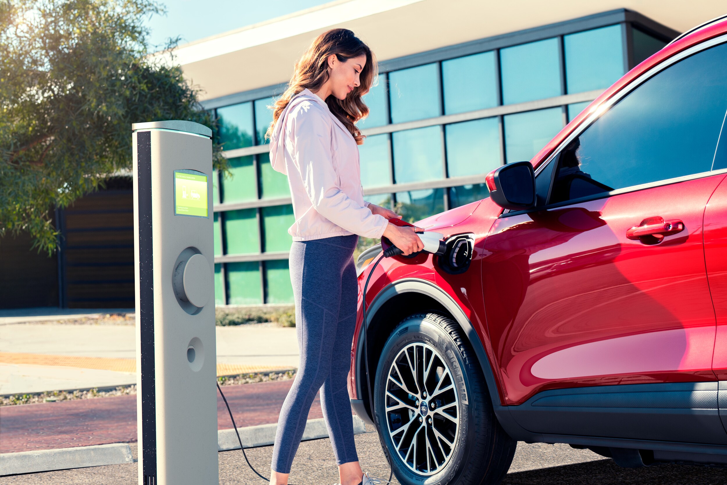 Ford Escape Hybrid at charging station