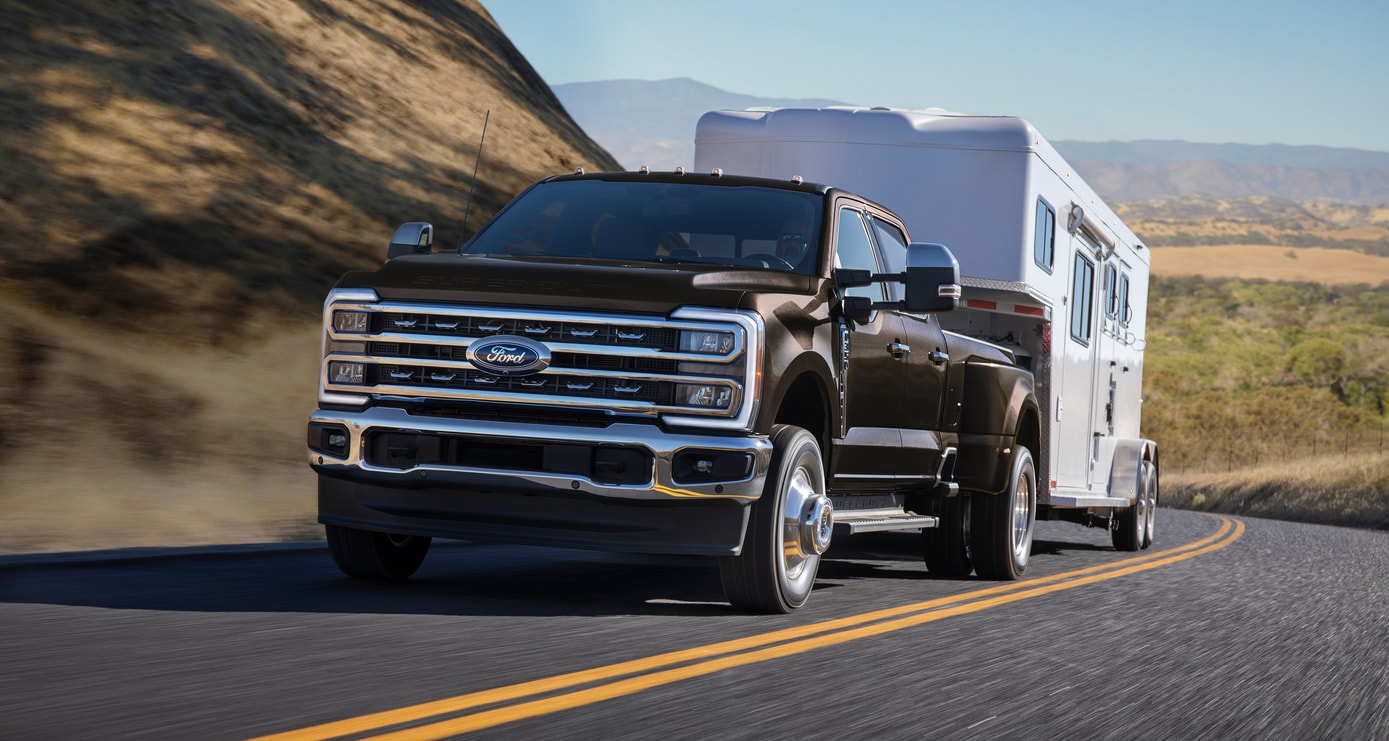  2026 Ford F-350 towing a trailer