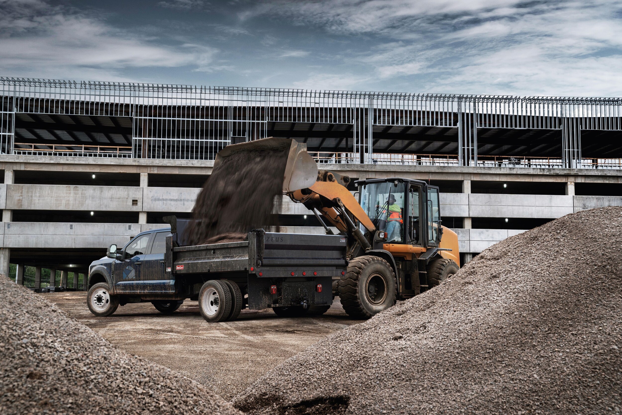 Ford F-550 at work site