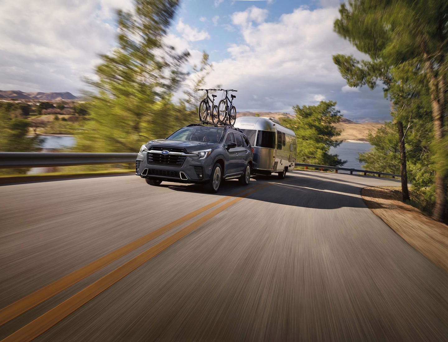  2026 Subaru Ascent towing a trailer