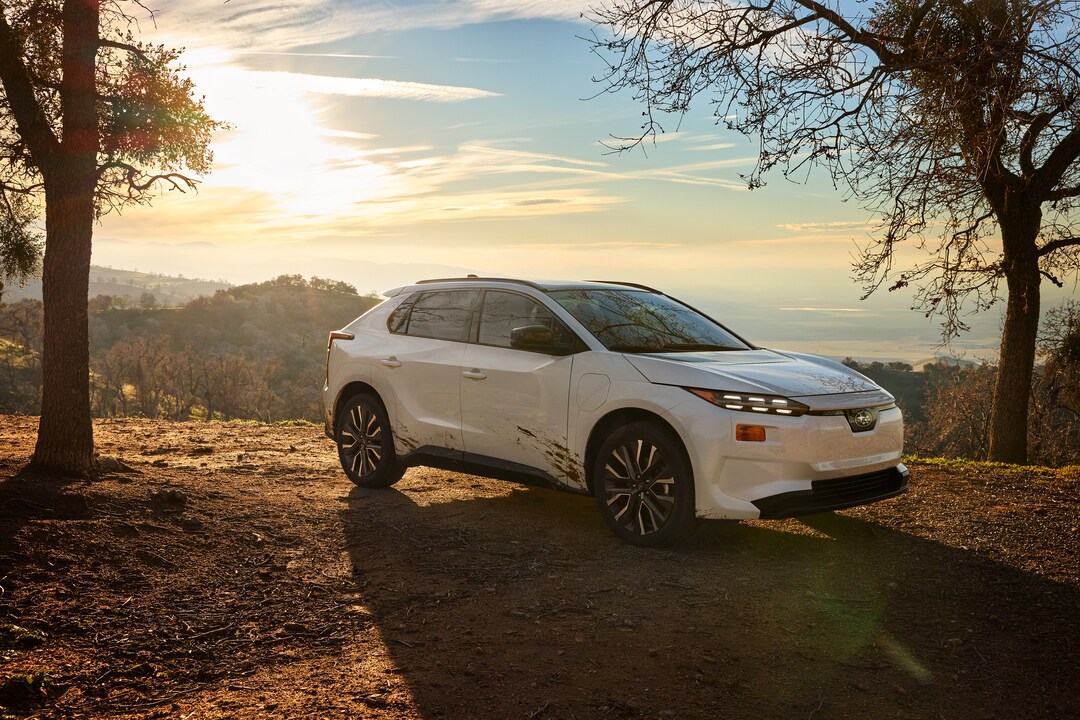  2026 Subaru Solterra at scenic overlook