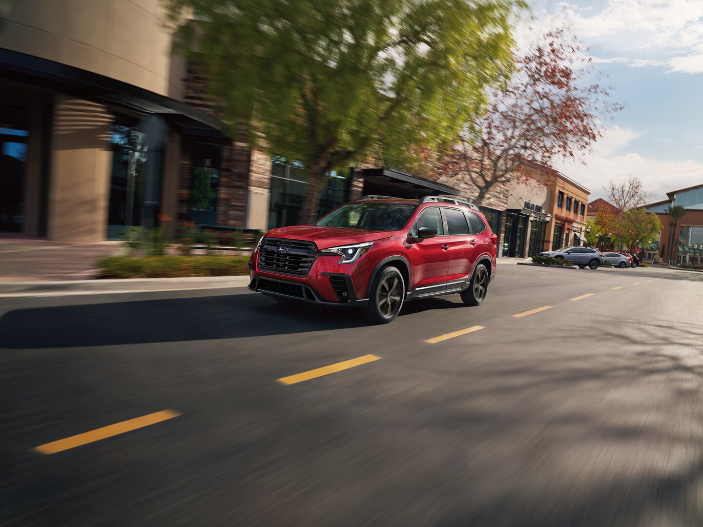  2026 Subaru Ascent driving through town
