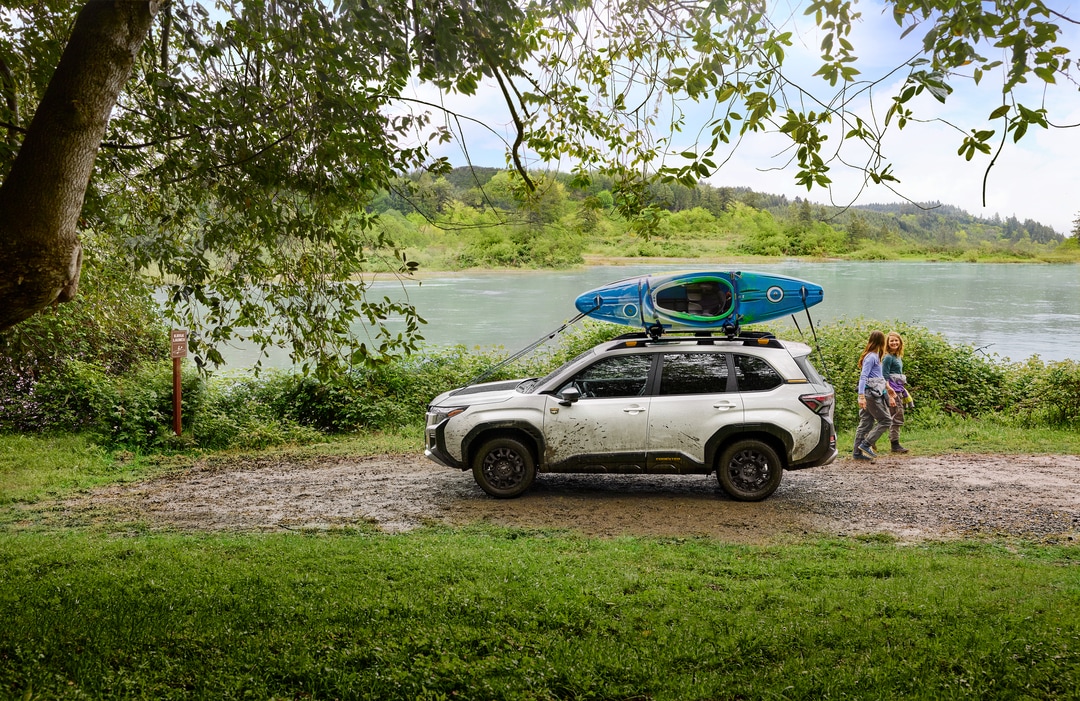  2026 Subaru Forester Wilderness with kayak on roof