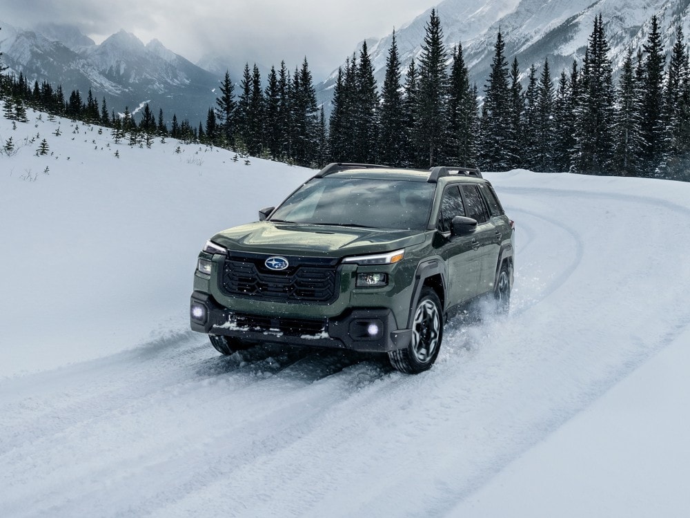  2026 Subaru Outback on snow covered road