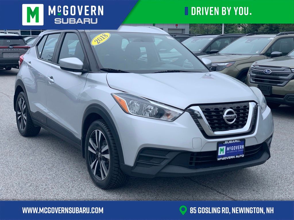 Used 2018 Nissan Kicks SV with VIN 3N1CP5CUXJL508312 for sale in Newington, NH