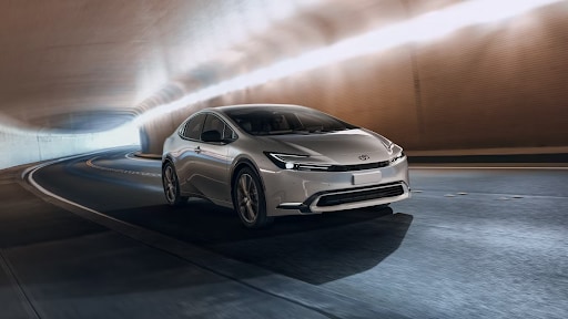 2027 Toyota Prius on the road