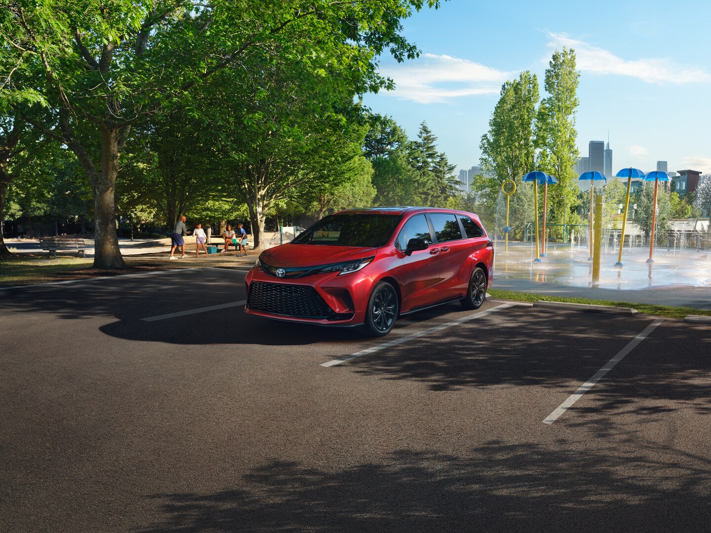2026 Toyota Sienna parked near splash pad
