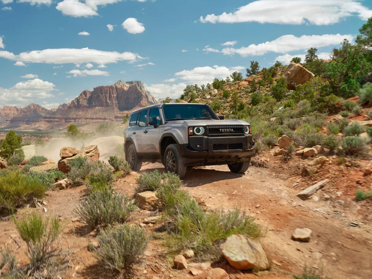 2027 Toyota Land Cruiser on dirt road