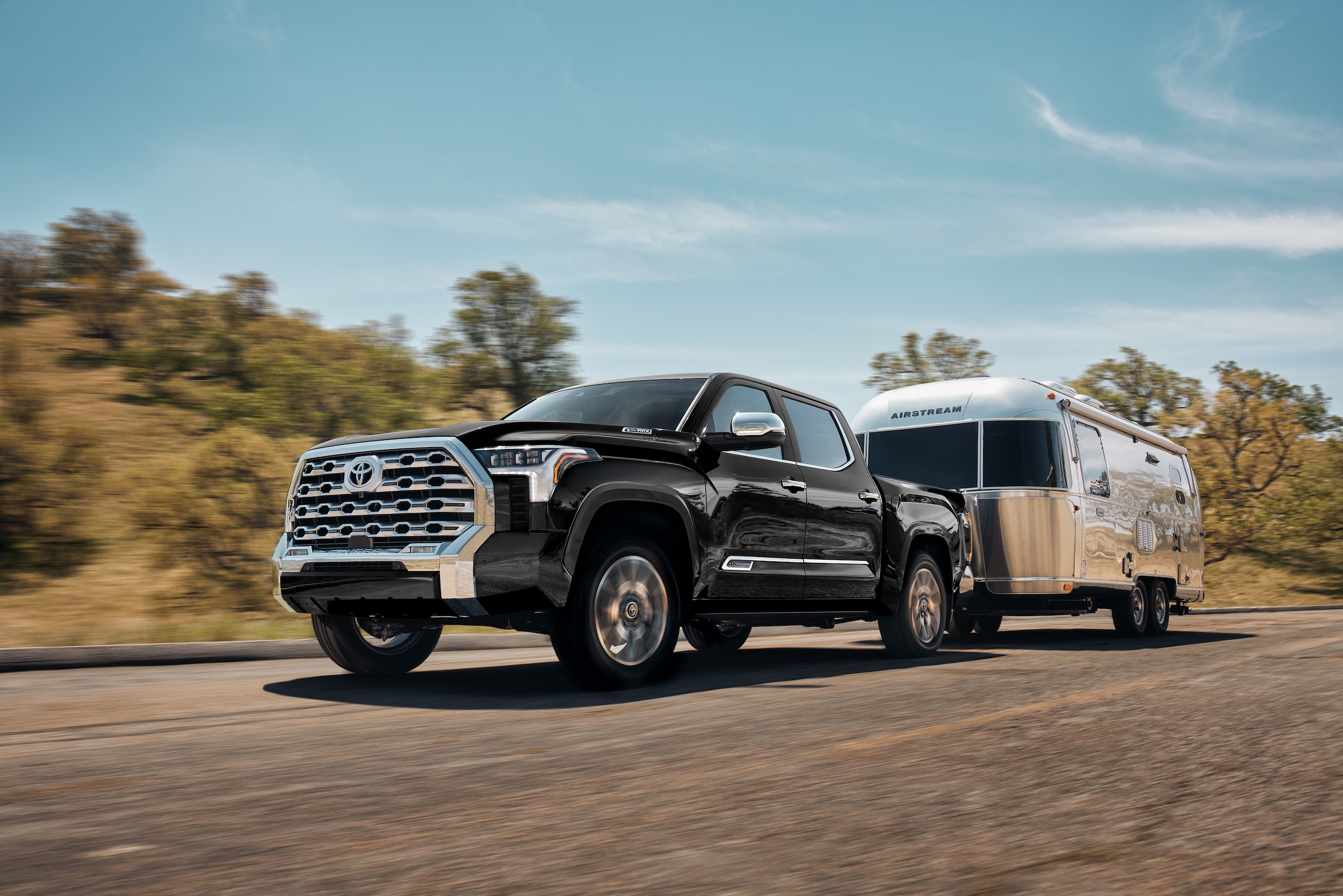  2026 Toyota Tundra towing a camper