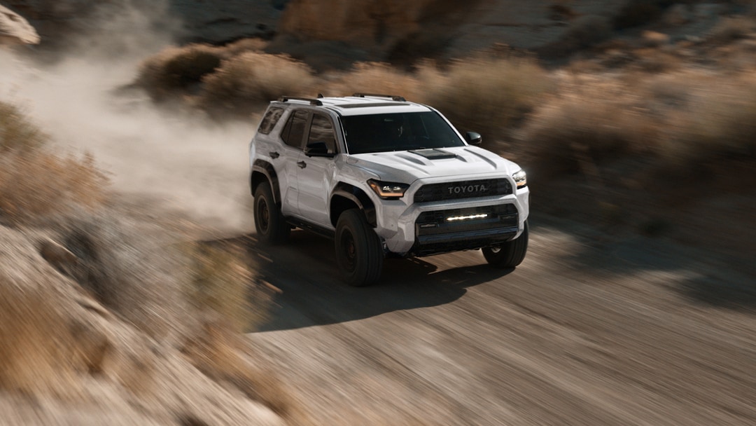  2026 Toyota 4Runner driving fast on dirt road