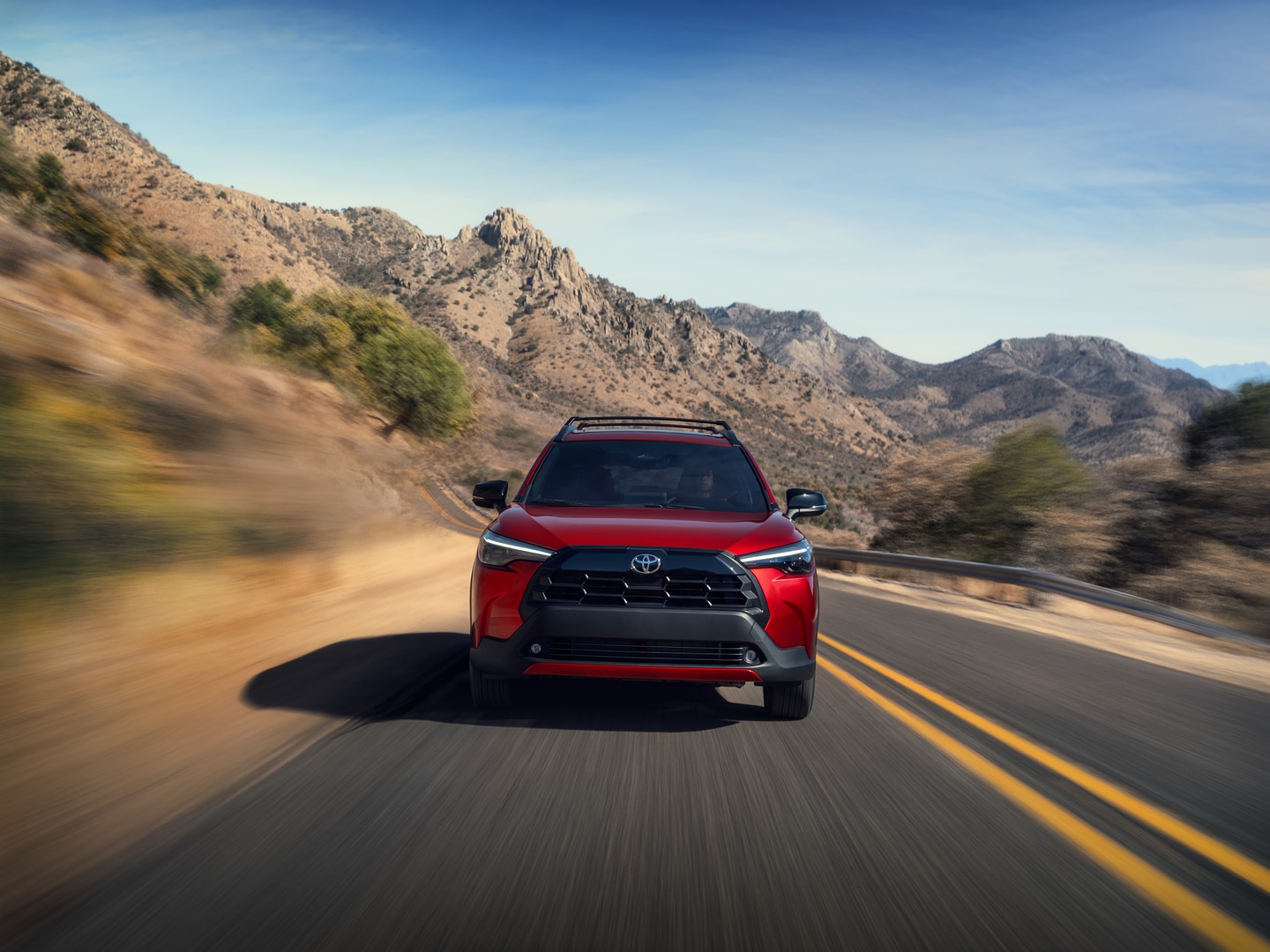  2026 Toyota Corolla Cross on mountain highway