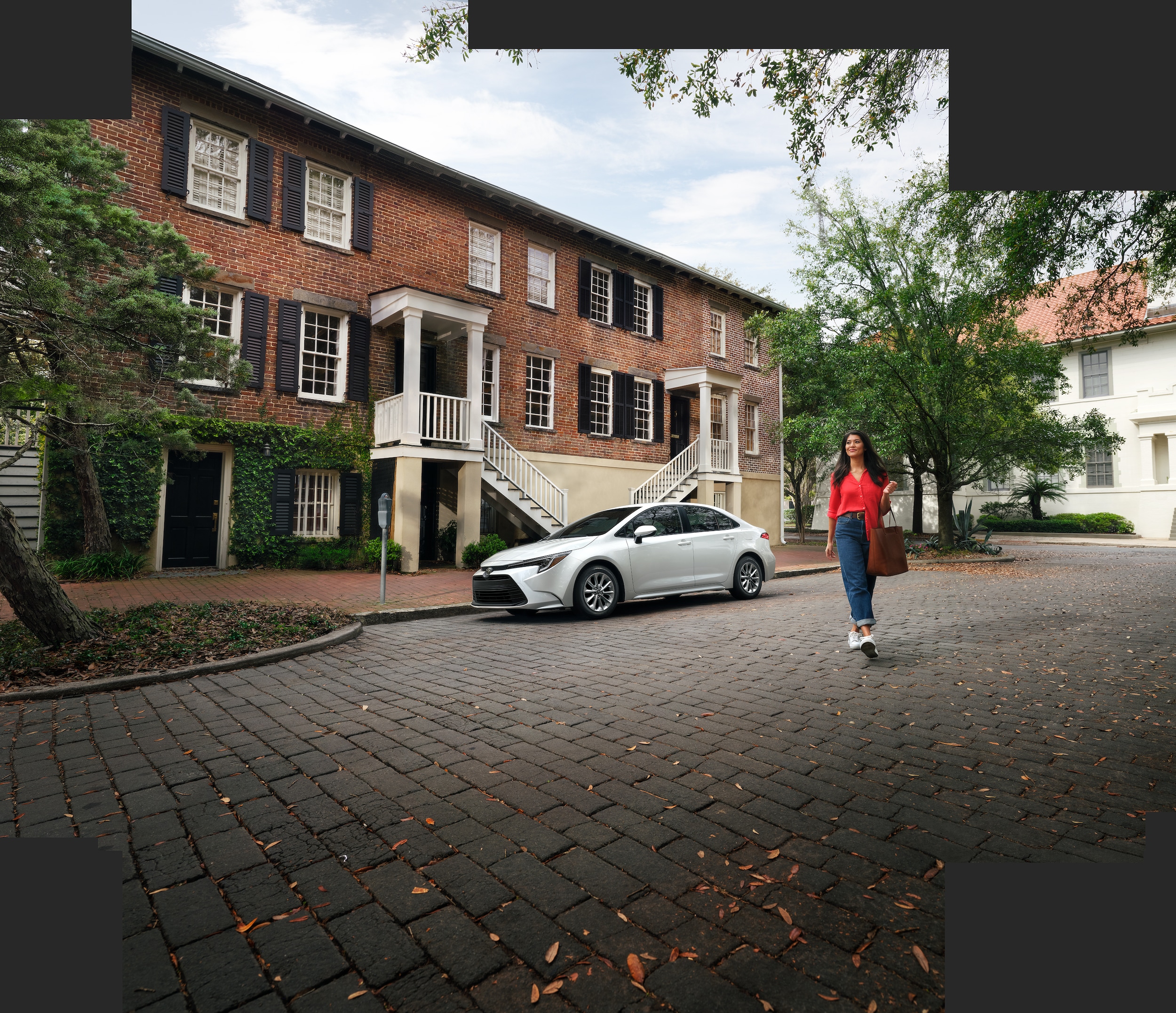 Toyota Corolla parked in neighborhood