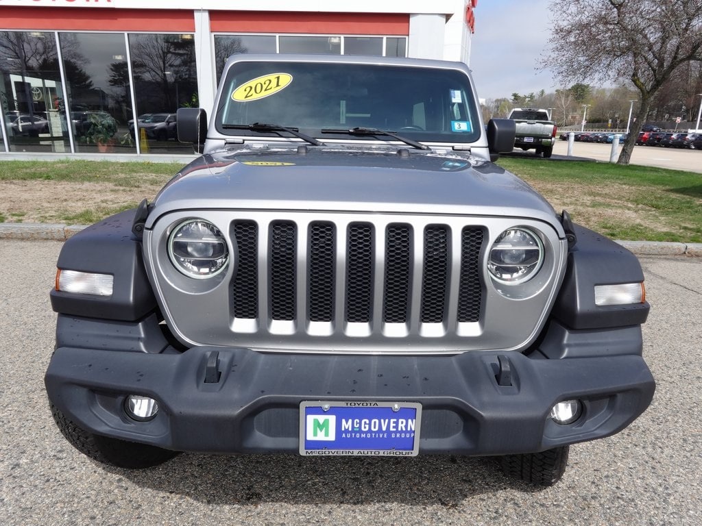 Used 2021 Jeep Wrangler Unlimited Sport S with VIN 1C4HJXDN5MW529929 for sale in Portsmouth, NH