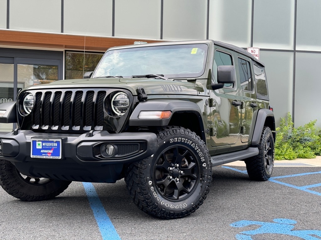 Used 2021 Jeep Wrangler Unlimited Willys with VIN 1C4HJXDG7MW511725 for sale in Albany, NY