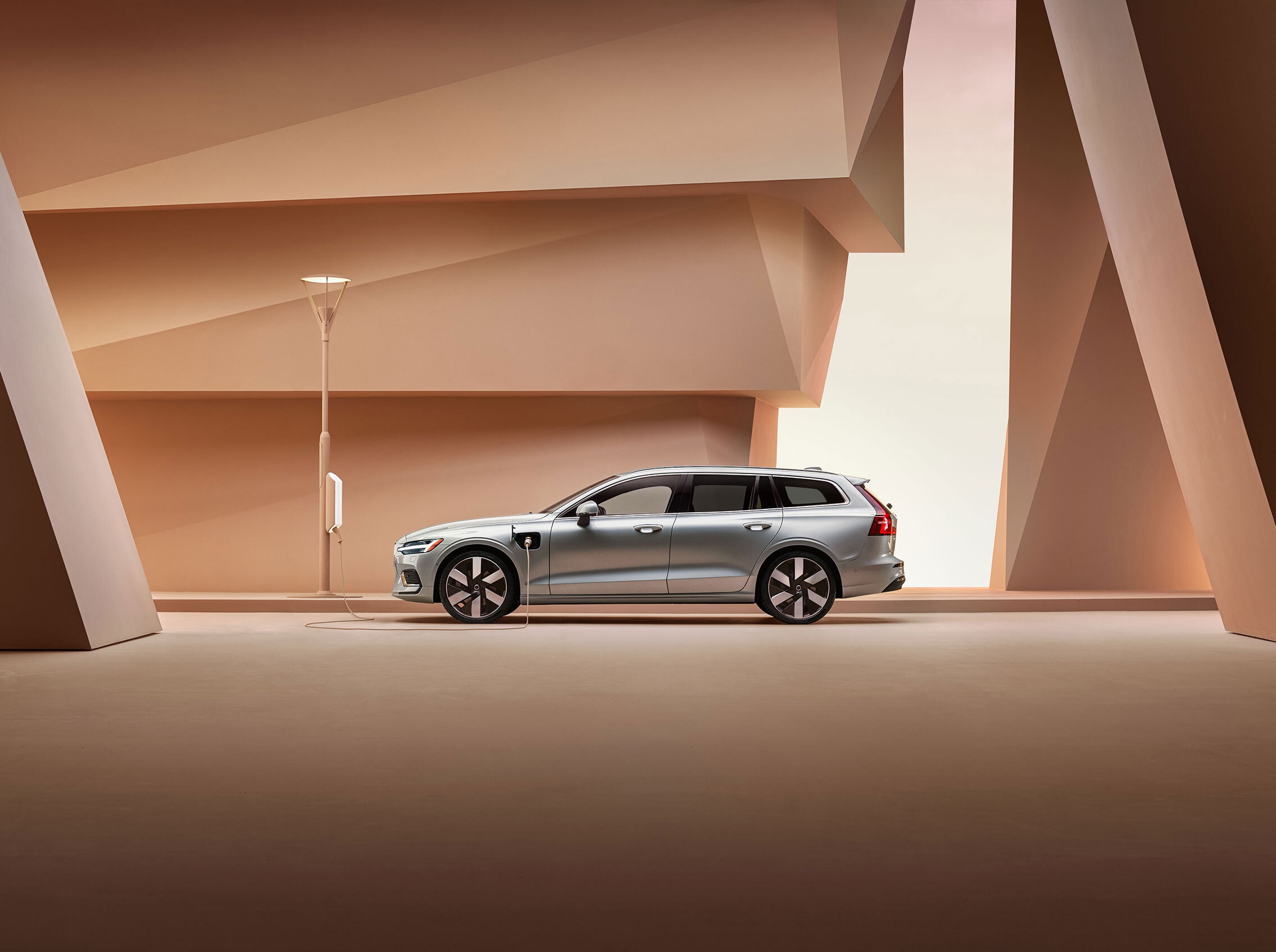 Volvo V60 Hybrid at charging station