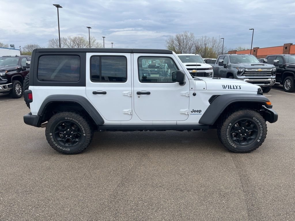 Used 2023 Jeep Wrangler 4xe Willys 4XE with VIN 1C4JJXN67PW641192 for sale in Dubuque, IA