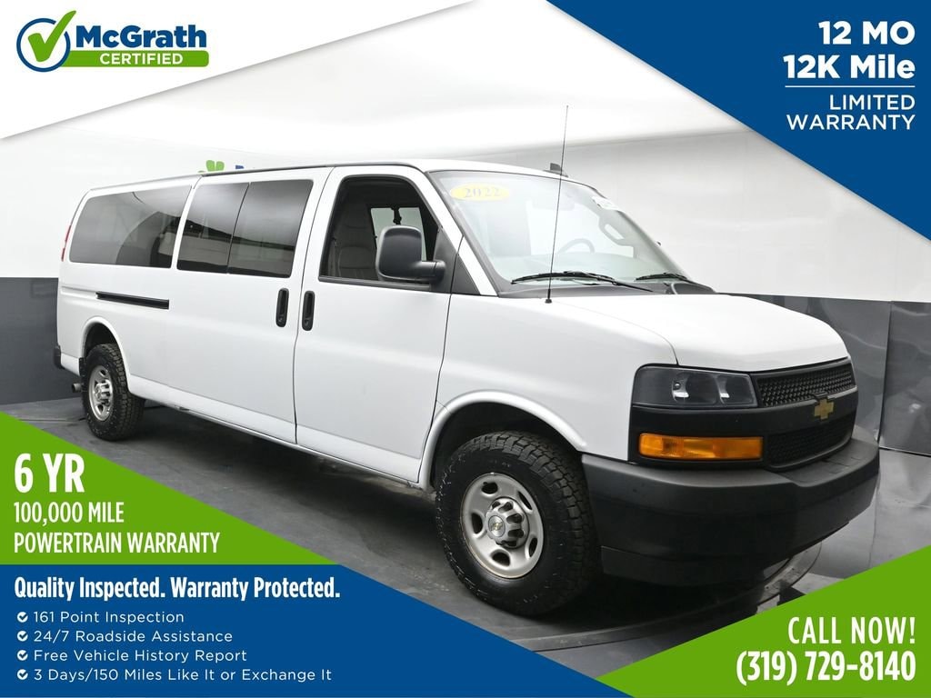 Used 2022 Chevrolet Express Passenger 3500 1LS Van Extended Passenger Van