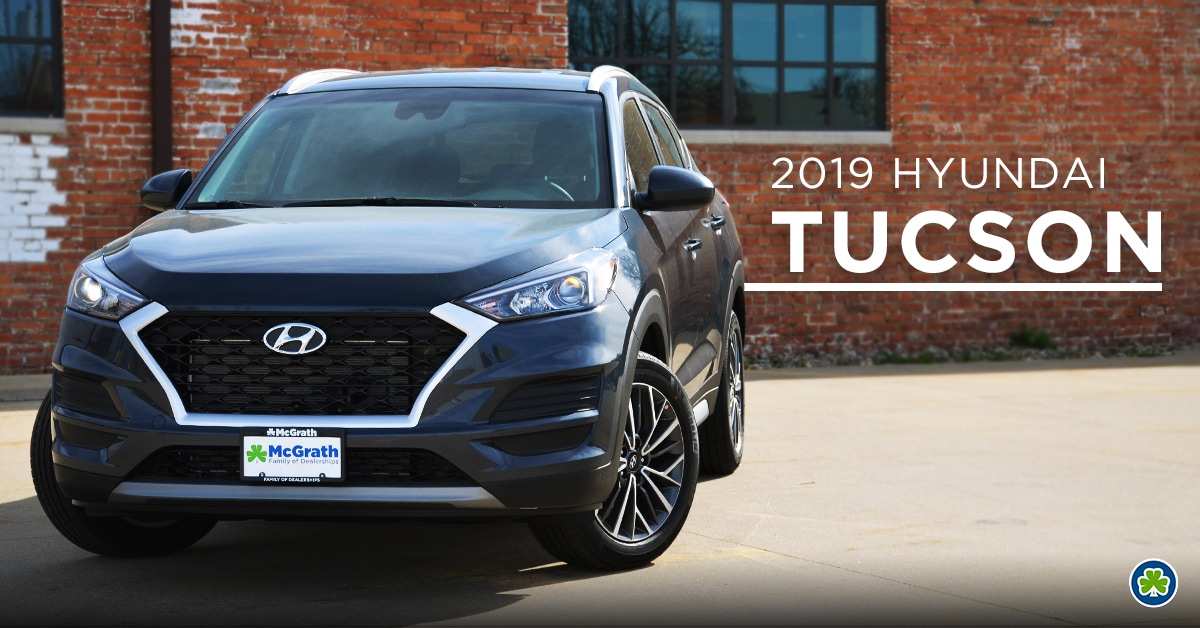 2019 Hyundai Tucson driving down the street