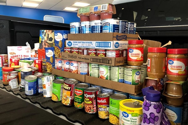 VHC food drive donations