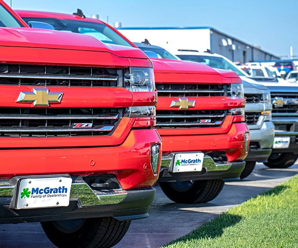 Used car lot vehicles