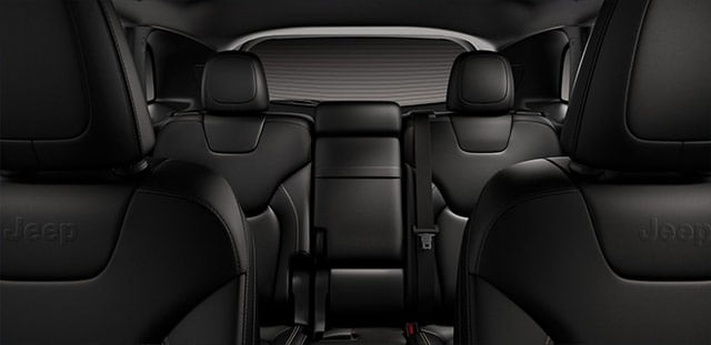 Black leather Cherokee Rear Seating