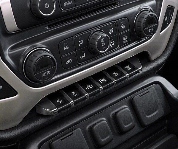 2019 GMC Sierra HD Interior Center Stack / IP / Instrument Panel Center Switch Bank