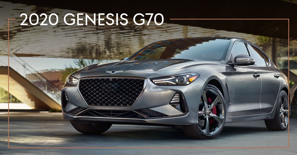 2020 Genesis G70 parked underneath a overpass